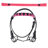 Bridle with 2 Headbands Pink (size M)