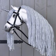 Hobby Horse Unicorn Silver with Bridle and Halter