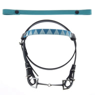 Bridle with 2 headbands turquoise (Size M)