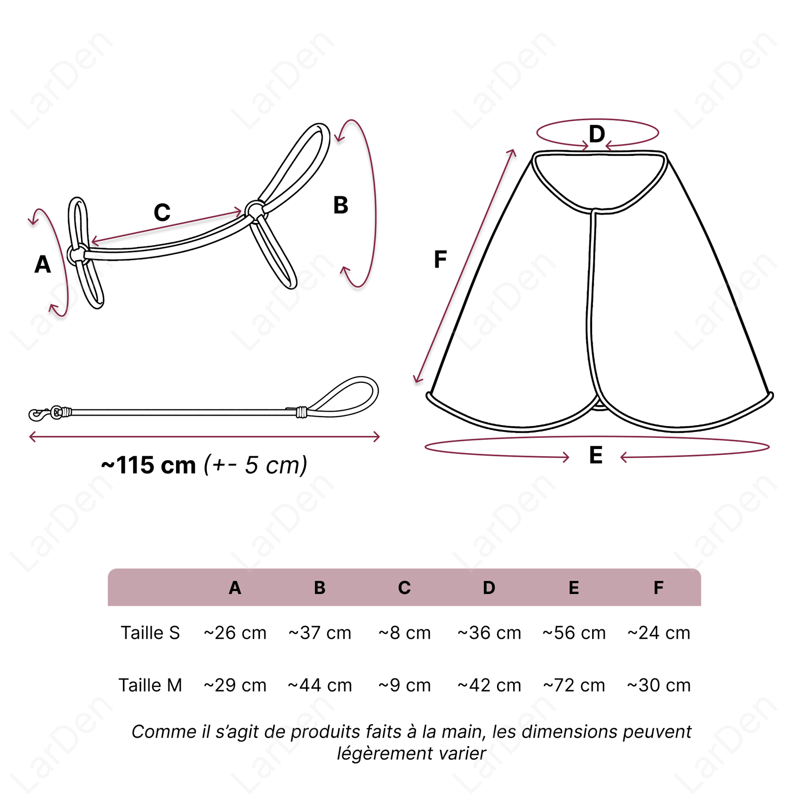 Size guide – Set Harmony – FR