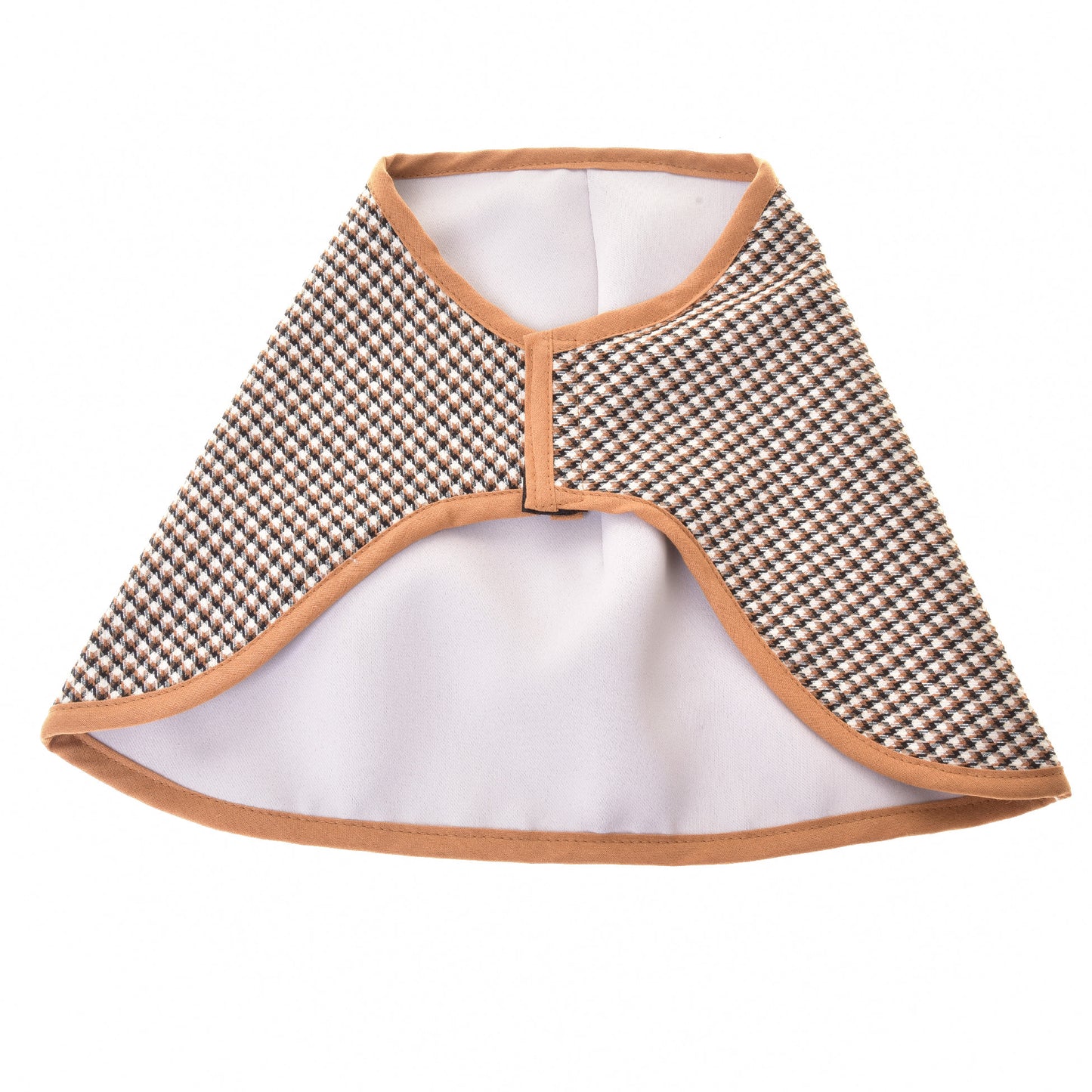 Couverture anglaise marron à carreaux réversible