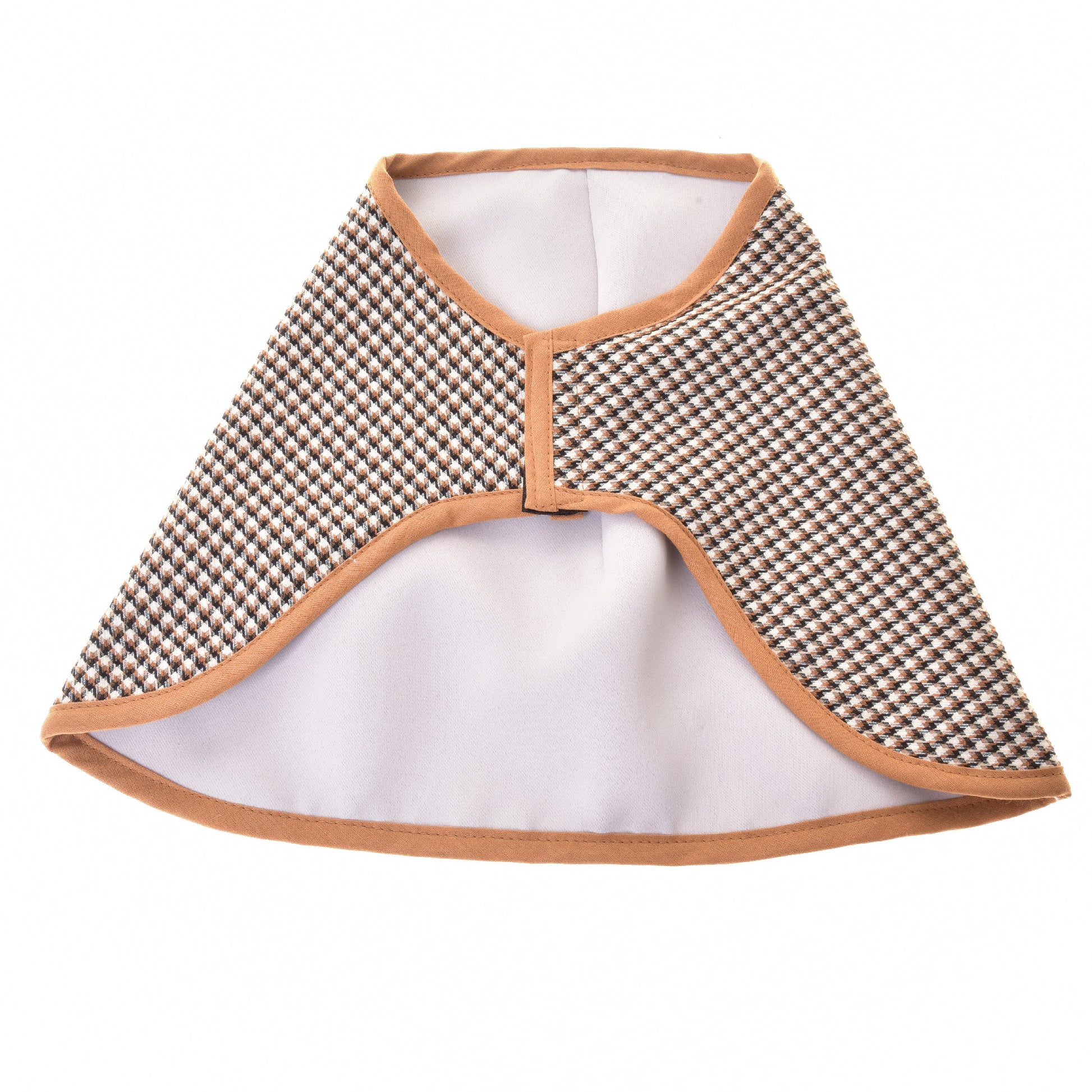 Couverture anglaise marron à carreaux réversible