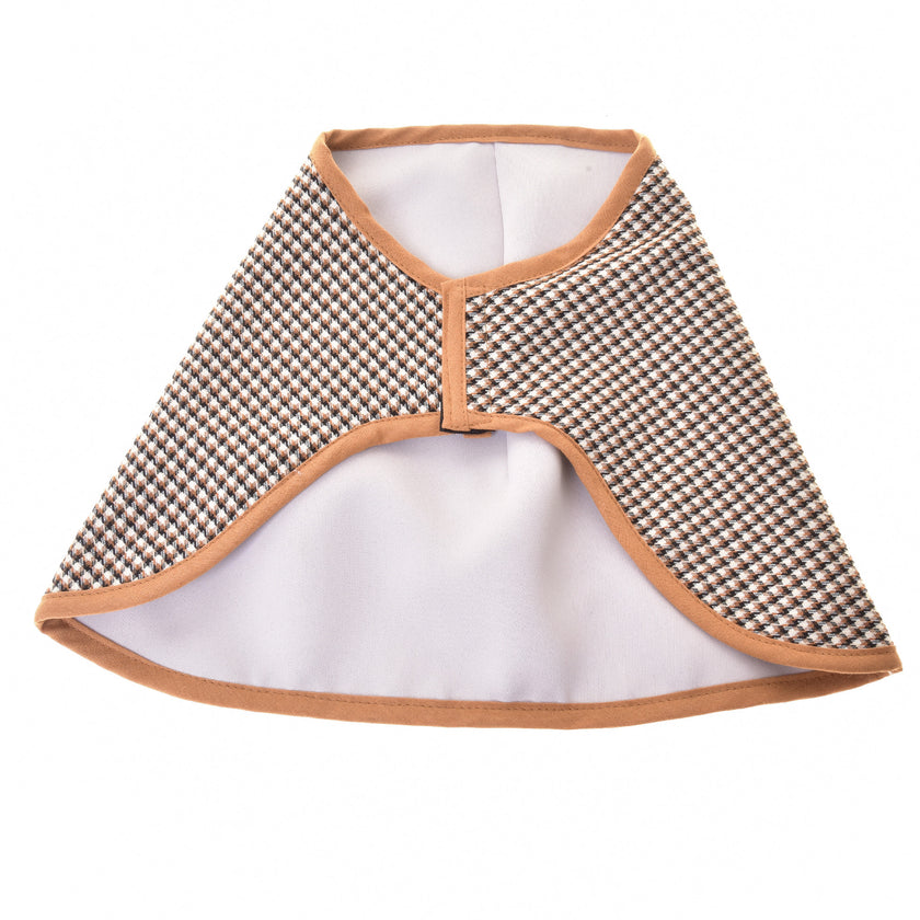 Couverture anglaise marron à carreaux réversible