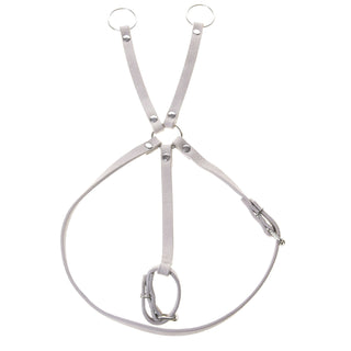 Aqua leatherette set - bridle, reins and martingale