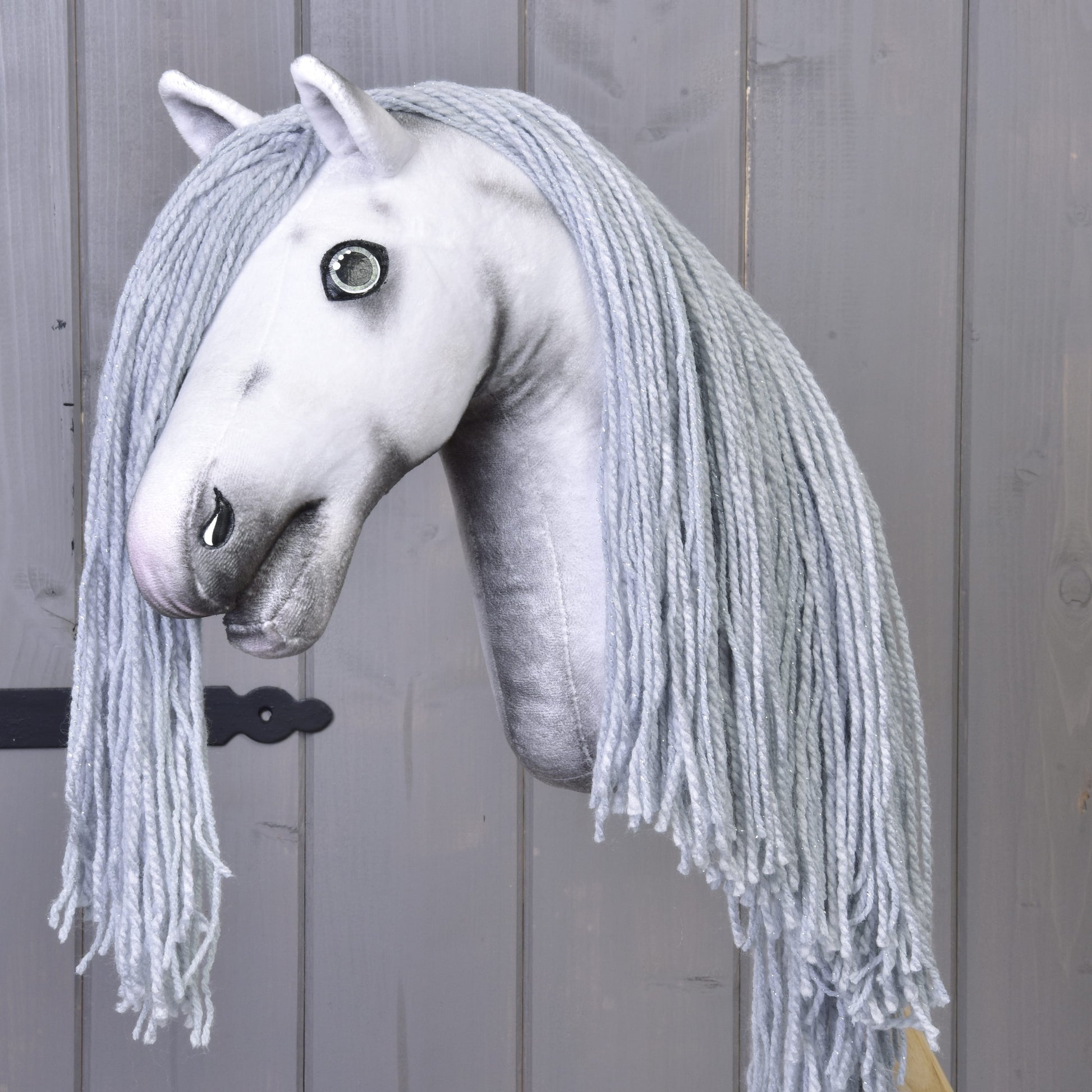 Hobby Horse Licorne Argent avec Bride et Licol