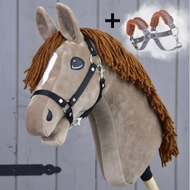 Hobby Horse Oliver avec licol noir + licol en fourrure GRATUIT