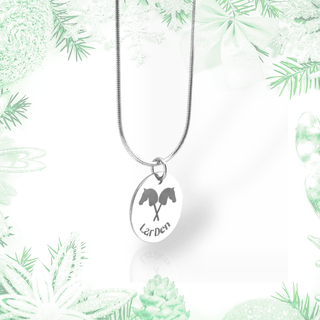 Collier avec pendentif Hobby Horse en acier inoxydable chirurgical