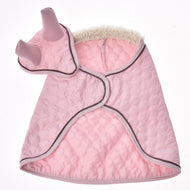 Hobby Horse Set Blush by LarDen with pink quilted blanket and matching ear bonnet