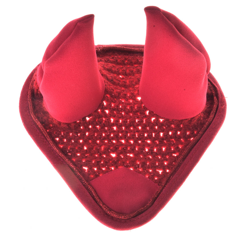 Ear bonnet crocheted red