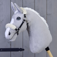 Licou noir avec fourrure - similicuir