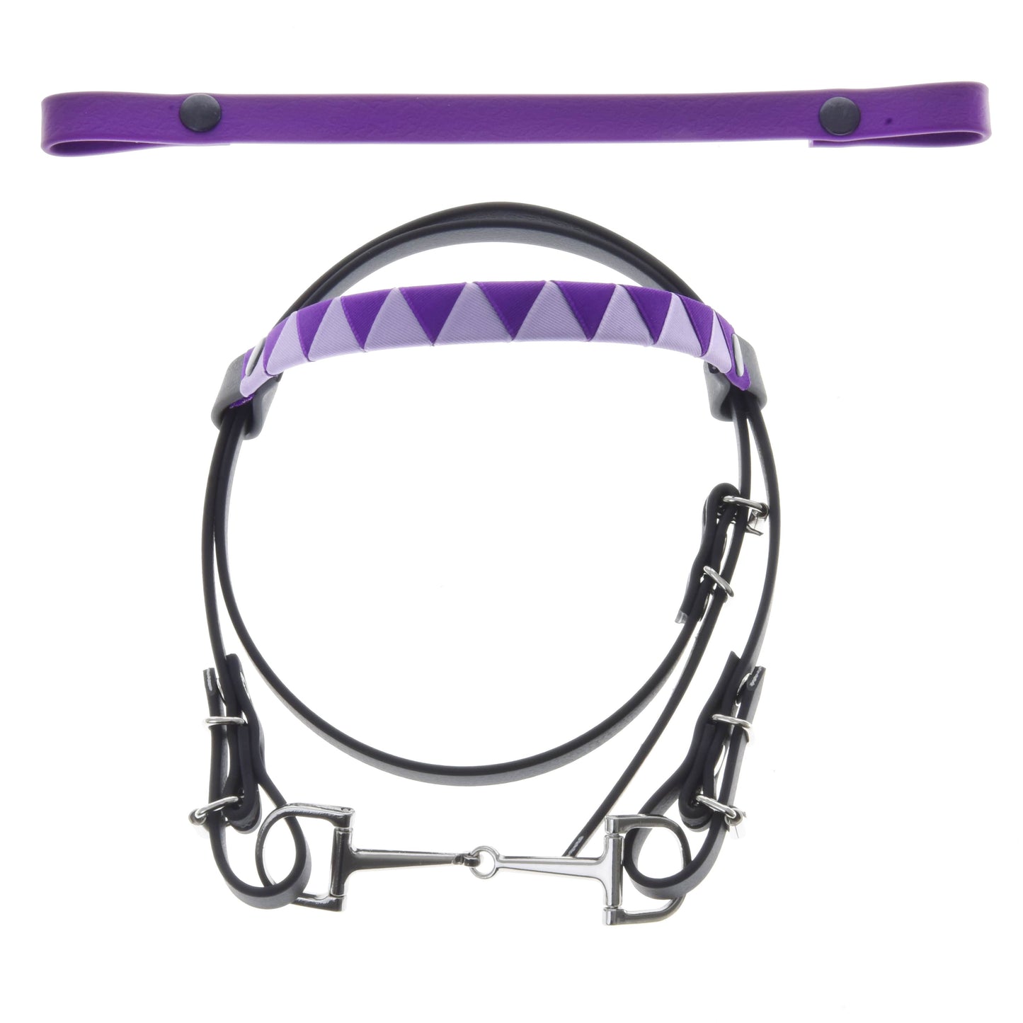 Bridle with 2 headbands purple (size M)