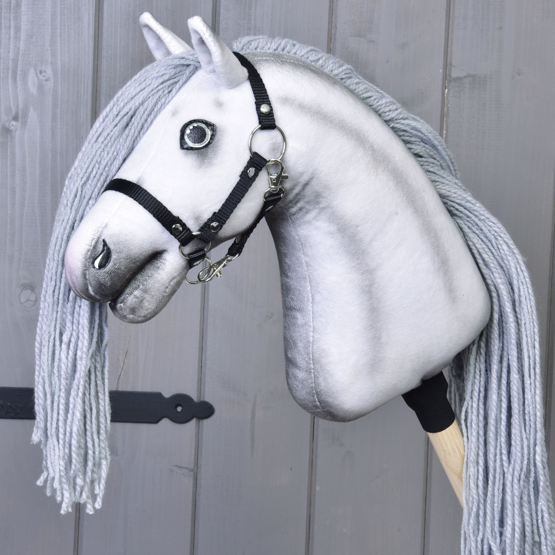 Hobby Horse Licorne Argent avec Bride et Licol