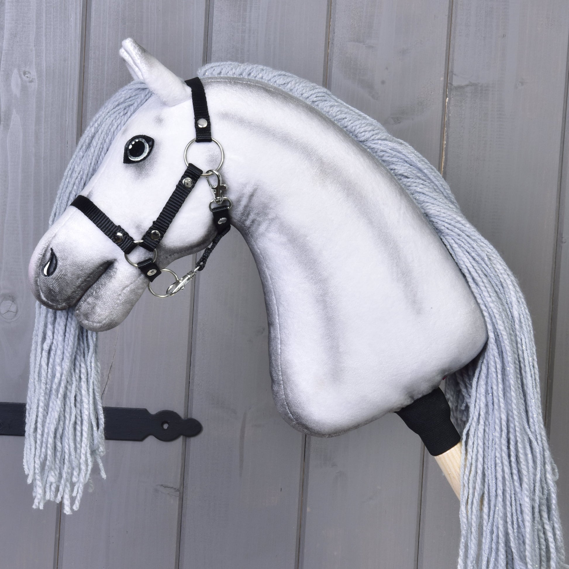 Hobby Horse Licorne Argent avec Bride et Licol
