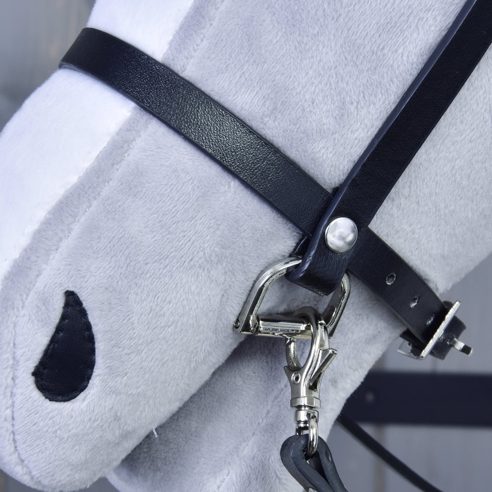 Bride complète noire en similicuir