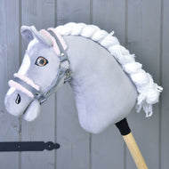 Licol gris avec fourrure rose