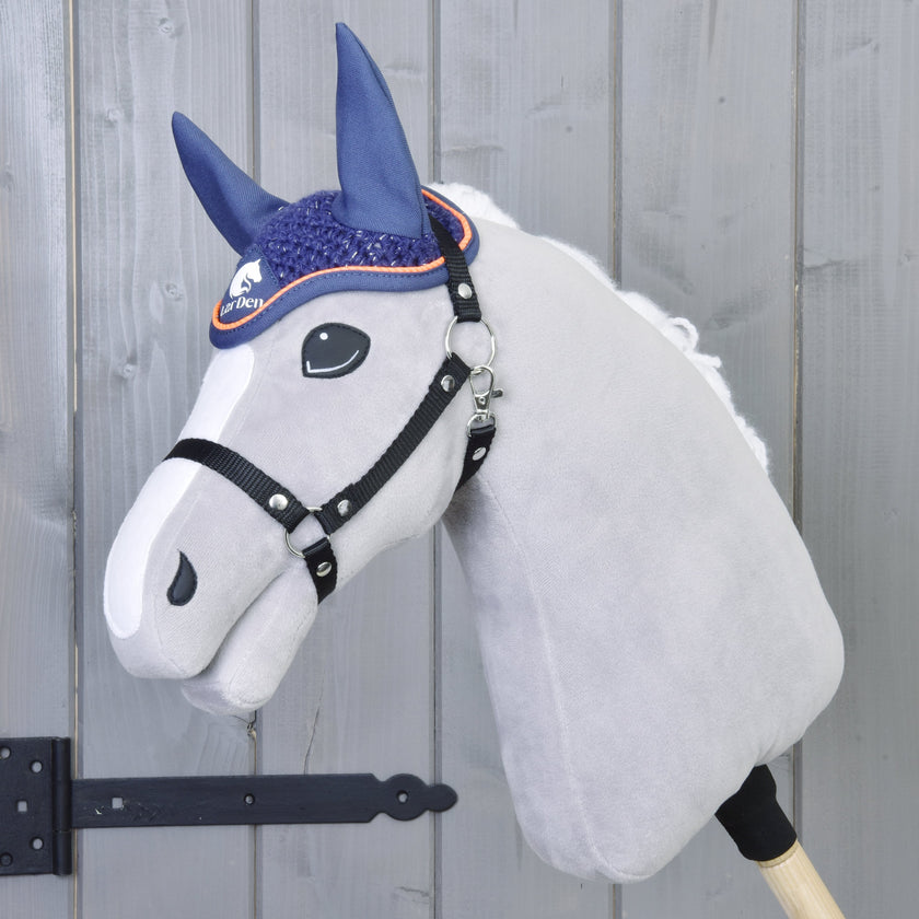 Ear bonnet crocheted Blue Sport