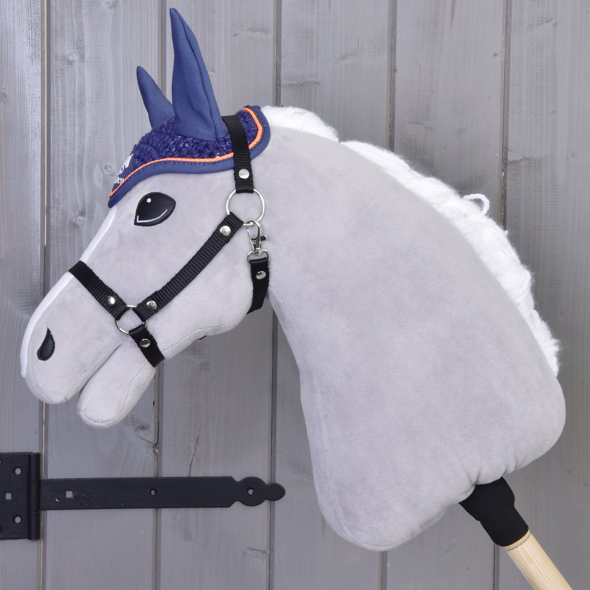 Ear bonnet crocheted Blue Sport