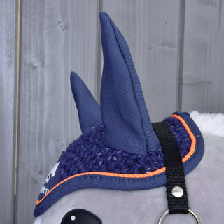 Bonnet d’oreilles au crochet Bleu Sport