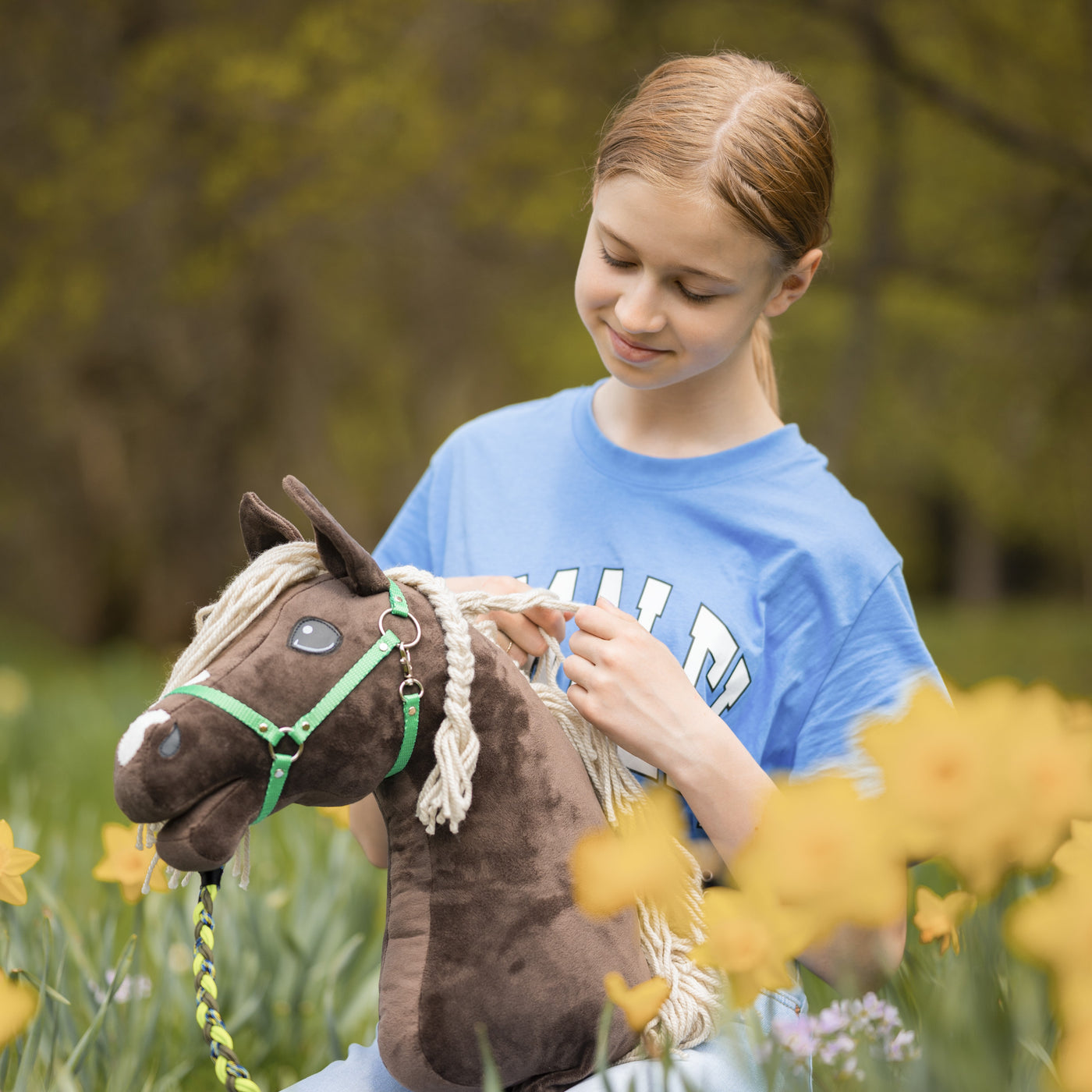 Hobby Horse based on your photo – Halter included with every Hobby Horse
