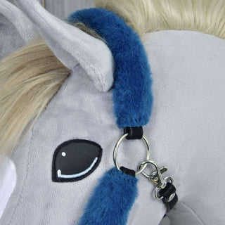 Licol en fourrure Teddy pétrole
