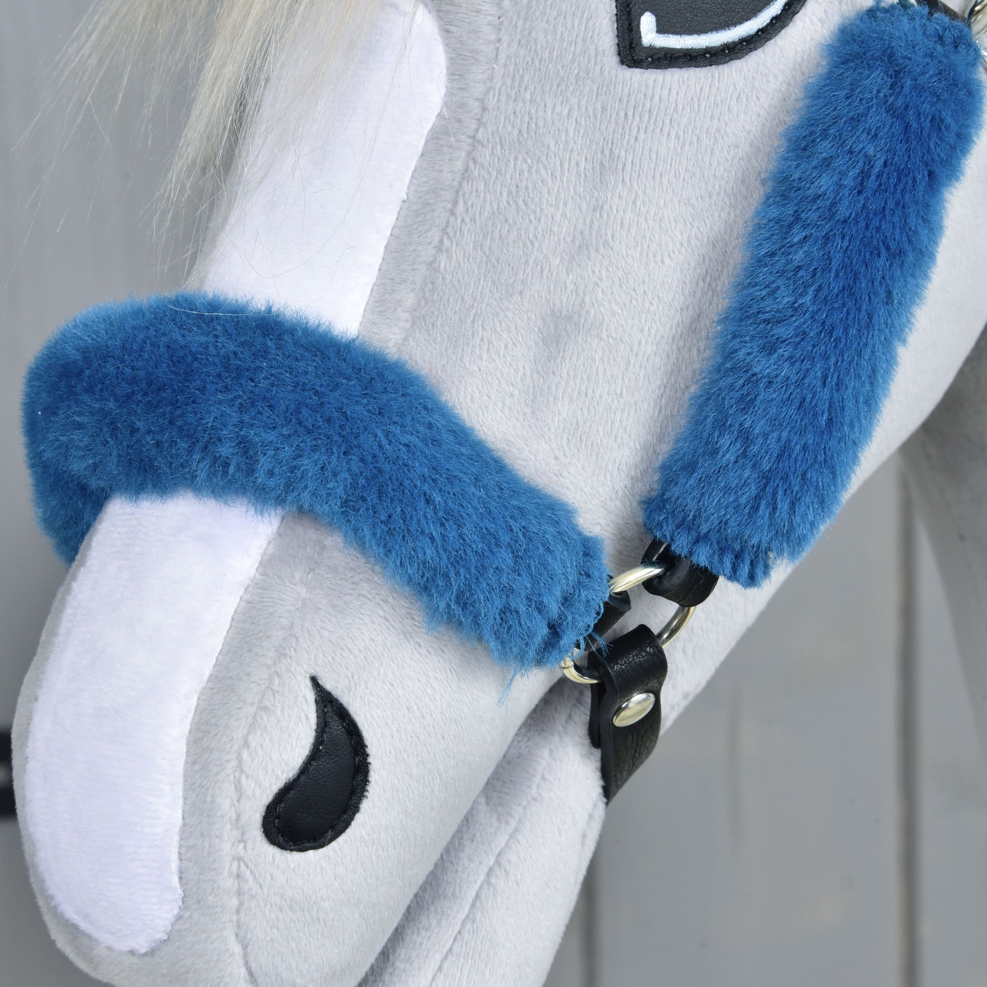 Fur Halter Teddy Petrol