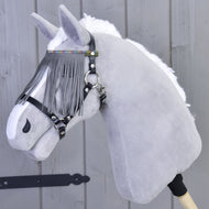 Halter black with grey fringes