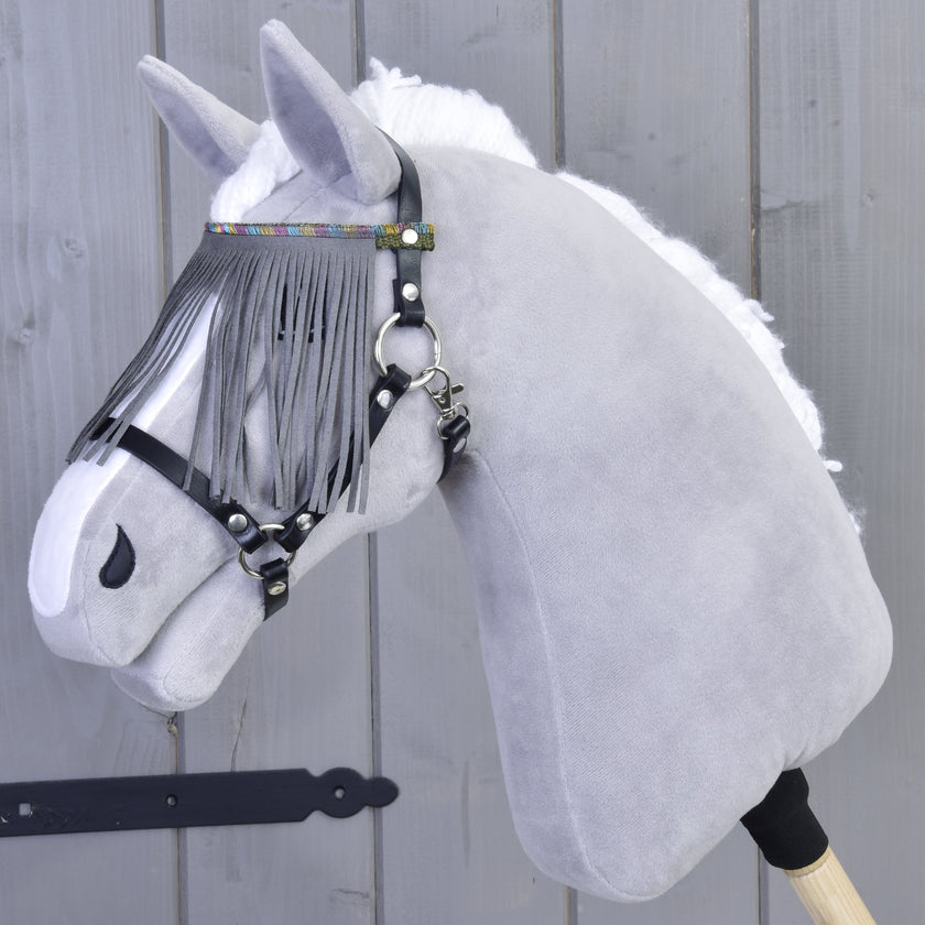 Licol noir avec franges grises