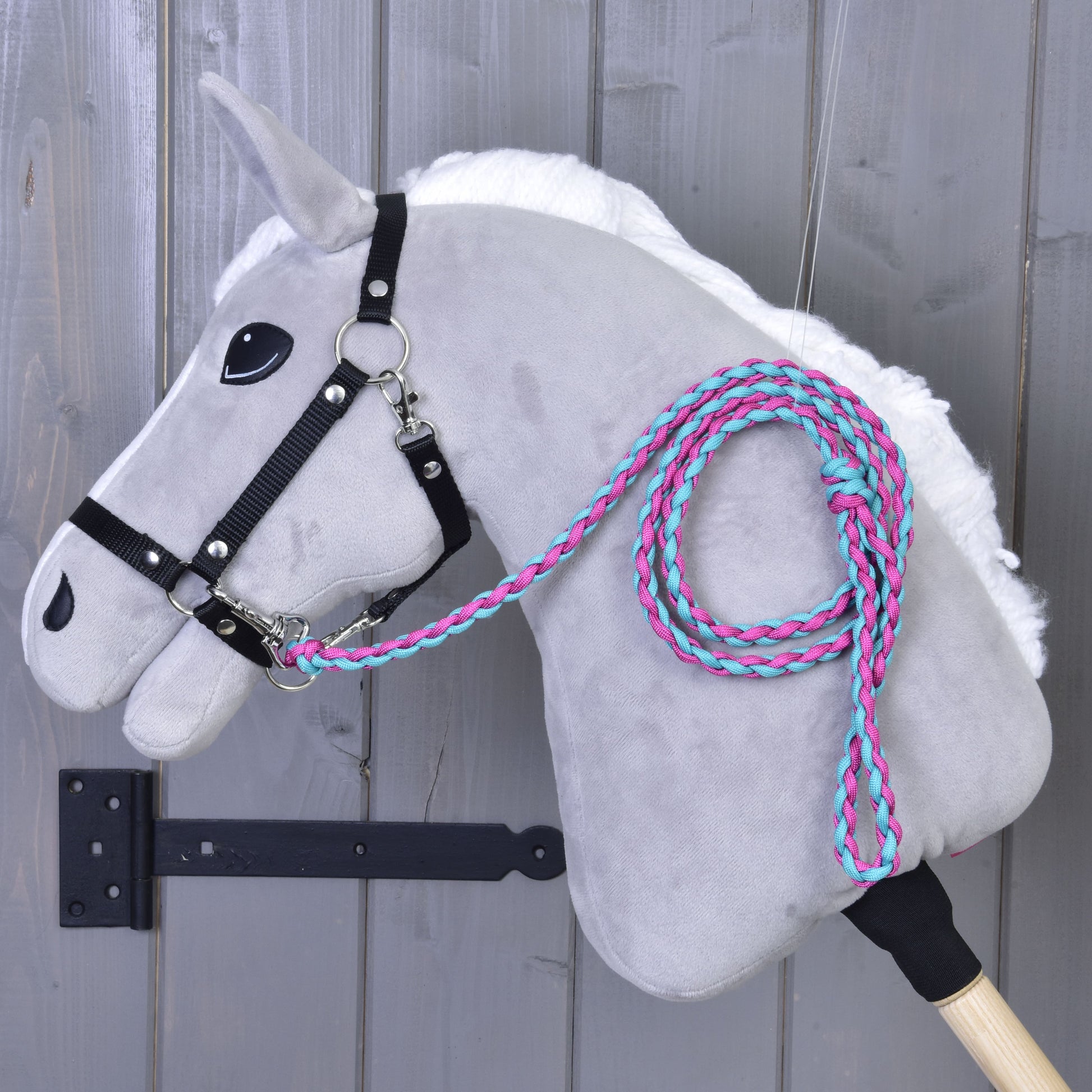 Hobby Horse - Corde de Conduite Tricotée Rose-Bleu
