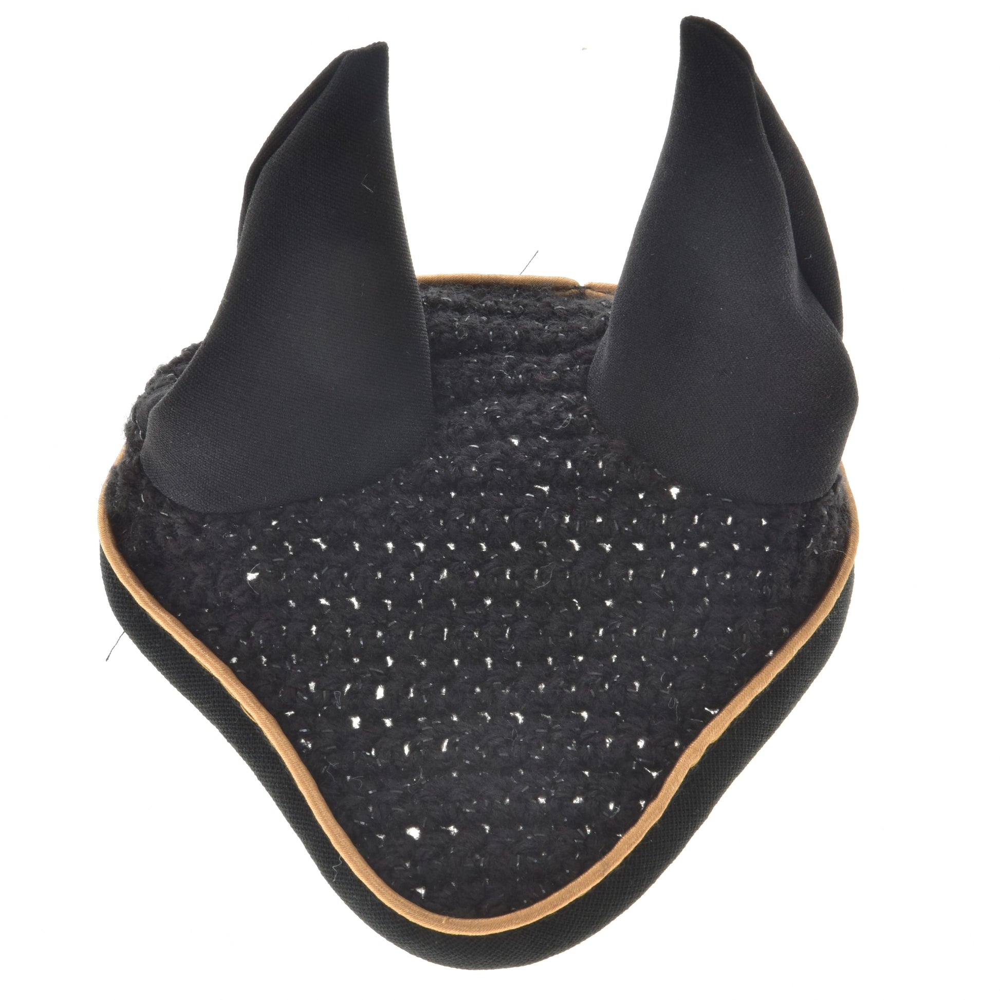 Bonnet d’oreilles au crochet Noir Or