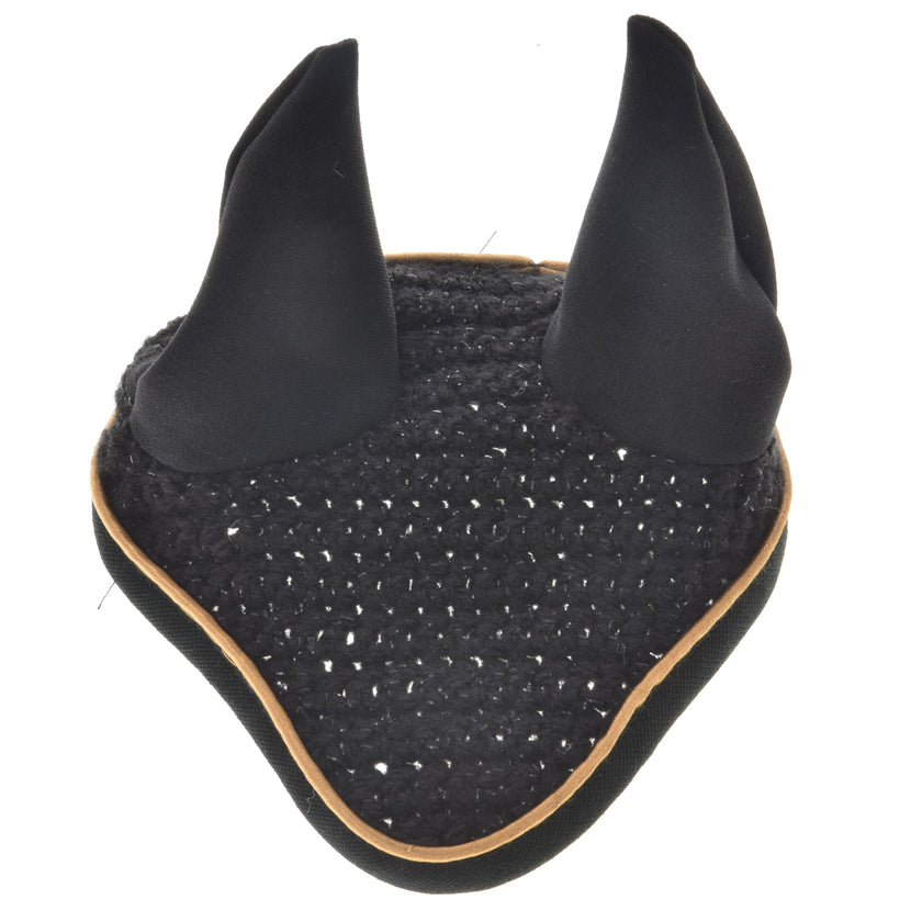 Bonnet d’oreilles au crochet Noir Or