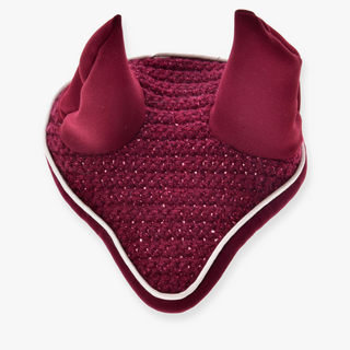 Bonnet d’oreilles en crochet Lux Bordeaux