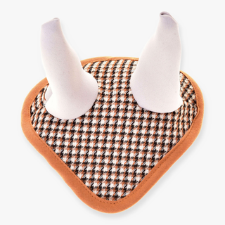 Ear bonnet english brown plaid