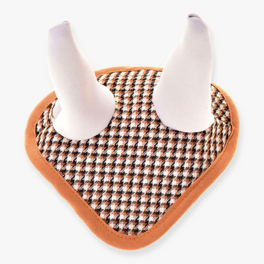 Ear bonnet english brown plaid