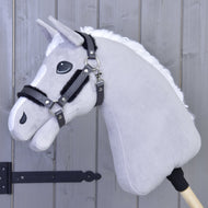 Halter with  fur - leatherette Graphite Full