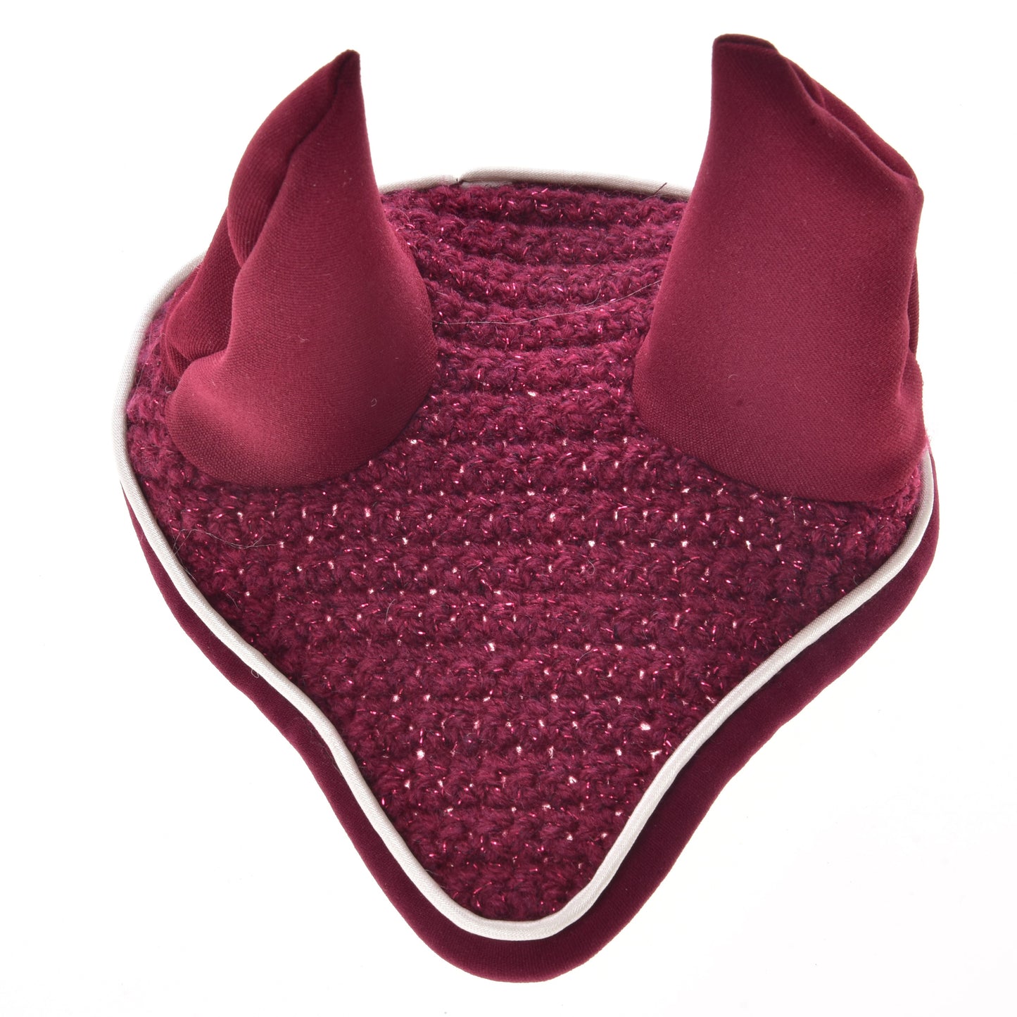 Ear bonnet crocheted Lux Maroon