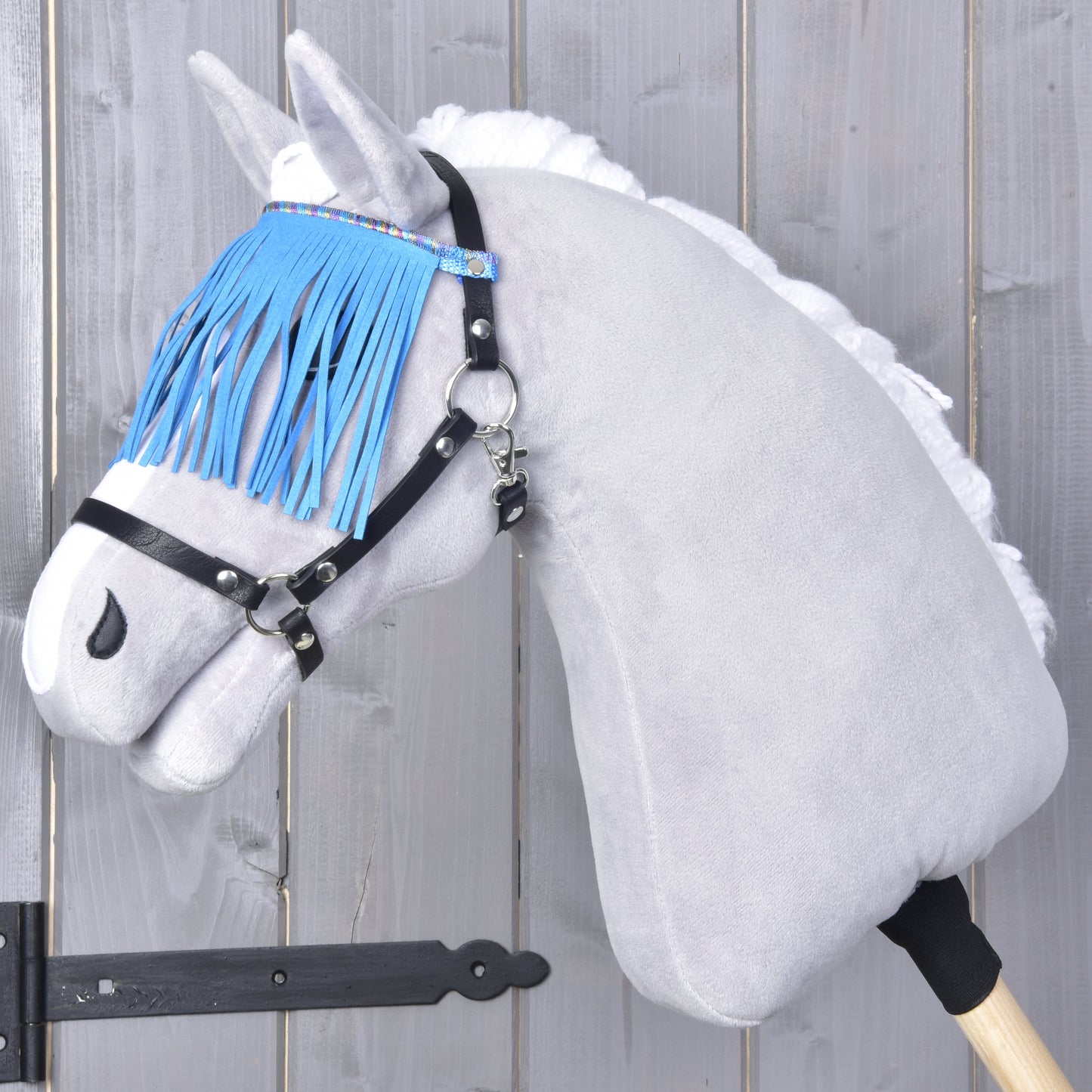 Licol noir avec franges bleues