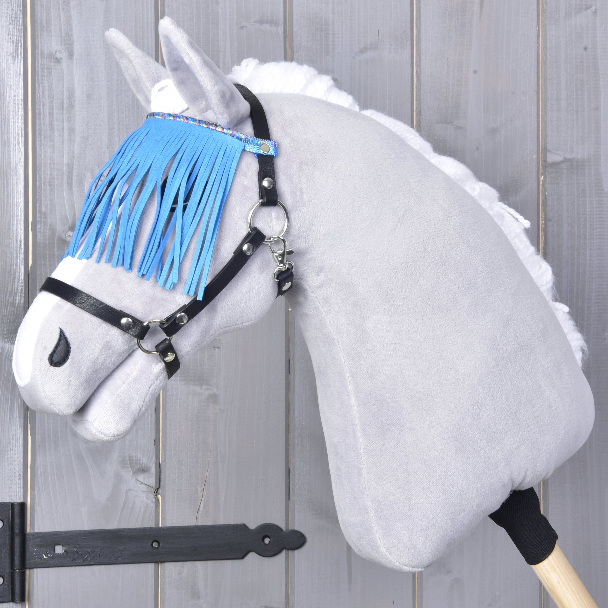 Licol noir avec franges bleues