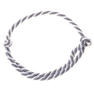 Cordéo rayure argent
