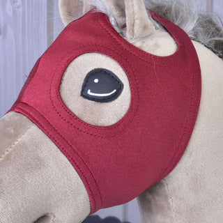 Masque de cheval sans oreilles en velours