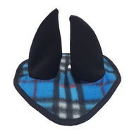 Ear Bonnet checkered blue (fleece) (size M)