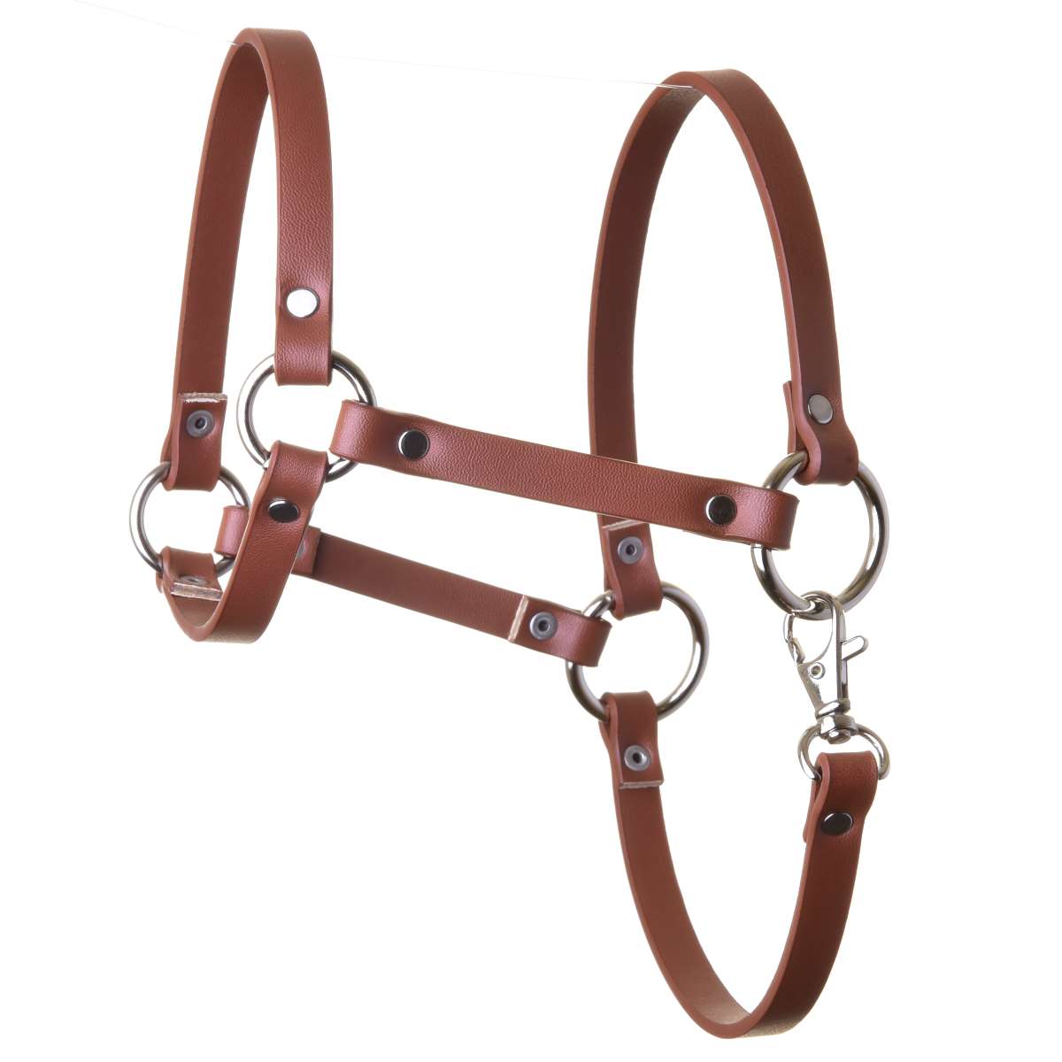 Halter - brown leatherette